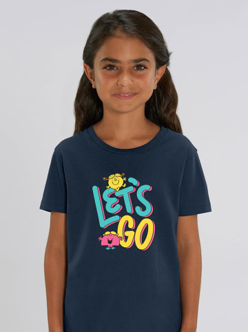 WOOOP Koszulka "Let's go" w kolorze granatowym