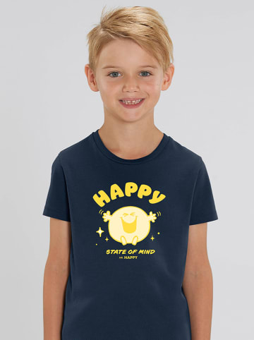 WOOOP Shirt "Happy state of mind" donkerblauw