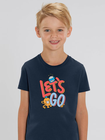 WOOOP Shirt "Let's go" in Dunkelblau