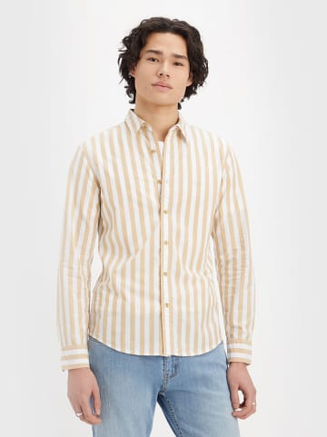 Levi´s Koszula - Slim fit - w kolorze brzoskwiniowo-białym