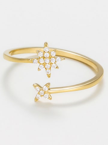 L instant d Or Gouden ring "Stella" met edelstenen
