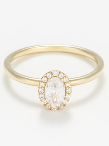 L'OR by Diamanta Złoty pierścionek "Rye" z cyrkoniami