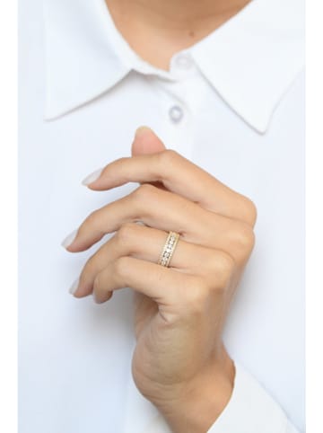 L'OR by Diamanta Złoty pierścionek "Eva" z cyrkoniami