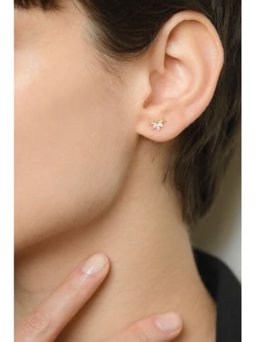 L instant d Or Gold-Ohrstecker "Clarisse" mit Edelsteinen