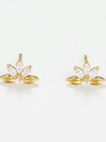 L instant d Or Gold-Ohrstecker "Clarisse" mit Edelsteinen
