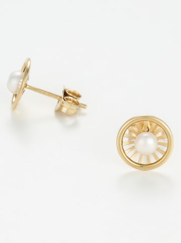 OR ÉCLAT Gouden oorstekers "Avaro" met parels