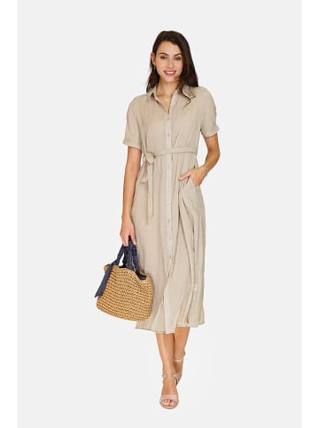 Le Jardin du Lin Leinen-Kleid in Beige