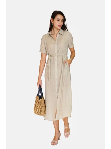 Le Jardin du Lin Leinen-Kleid in Beige