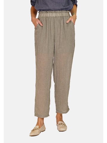 Le Jardin du Lin Leinen-Hose in Khaki