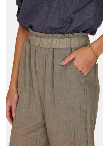 Le Jardin du Lin Leinen-Hose in Khaki