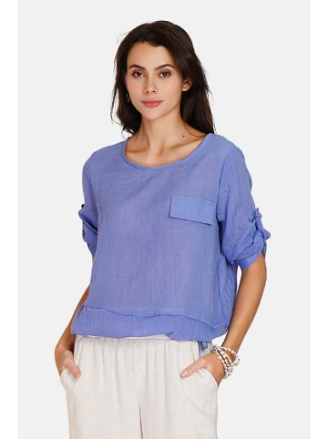 Le Jardin du Lin Leinen-Bluse in Blau