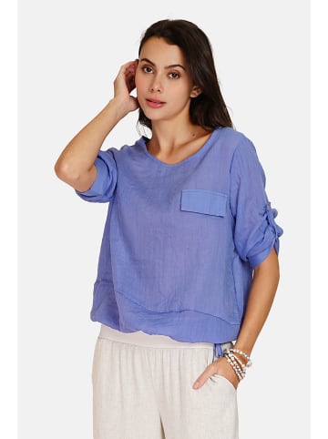 Le Jardin du Lin Leinen-Bluse in Blau