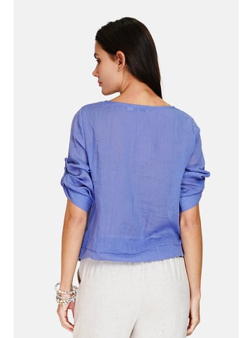 Le Jardin du Lin Leinen-Bluse in Blau
