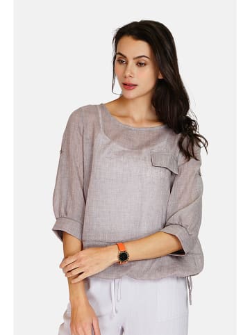 Le Jardin du Lin Leinen-Bluse in Grau
