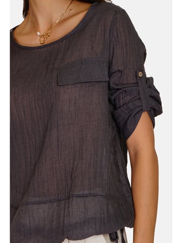 Le Jardin du Lin Linnen blouse zwart