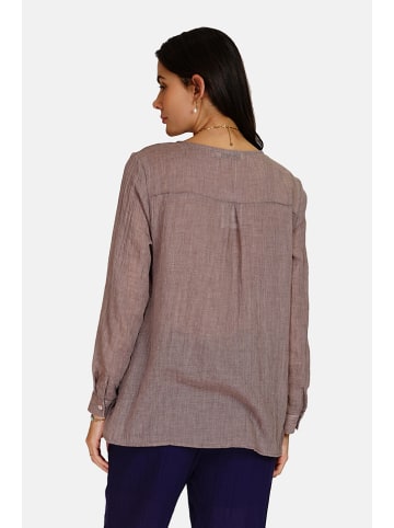 Le Jardin du Lin Linnen blouse bruin