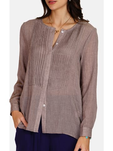 Le Jardin du Lin Linnen blouse bruin