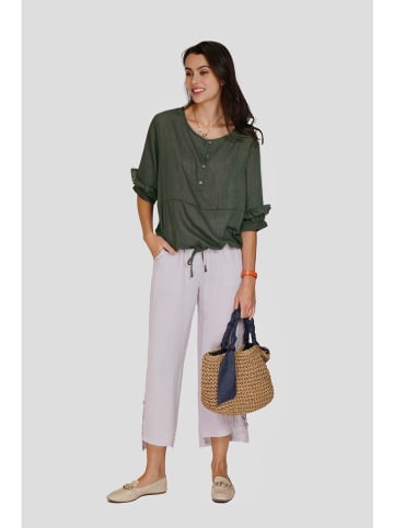 Le Jardin du Lin Leinen-Bluse in Khaki