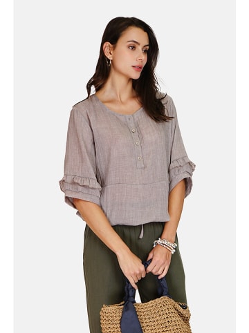 Le Jardin du Lin Leinen-Bluse in Taupe
