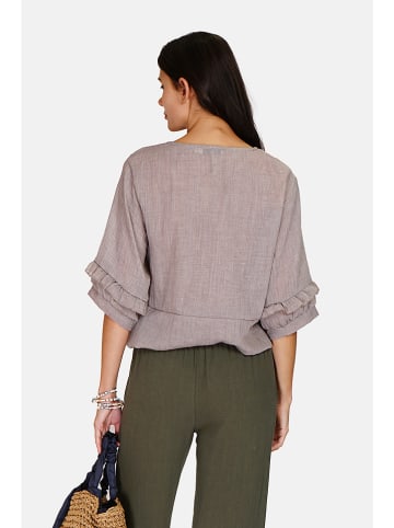 Le Jardin du Lin Leinen-Bluse in Taupe