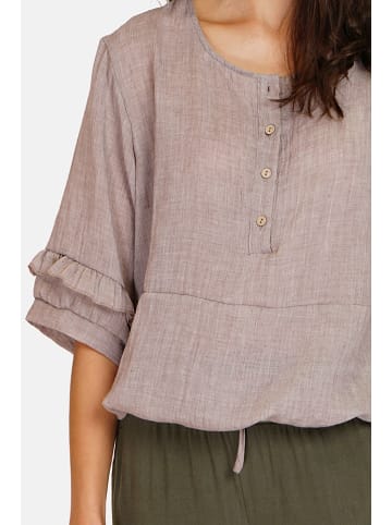 Le Jardin du Lin Leinen-Bluse in Taupe