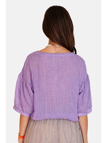 Le Jardin du Lin Linnen blouse paars