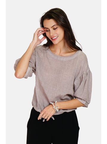 Le Jardin du Lin Leinen-Bluse in Taupe