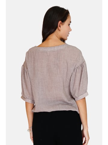 Le Jardin du Lin Linnen blouse taupe
