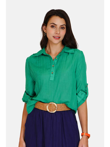 Le Jardin du Lin Linnen blouse groen
