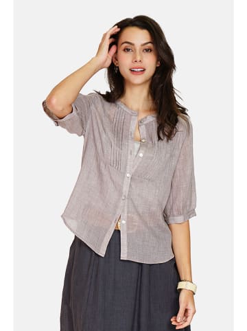 Le Jardin du Lin Leinen-Bluse in Taupe