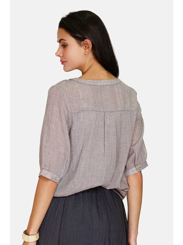 Le Jardin du Lin Leinen-Bluse in Taupe