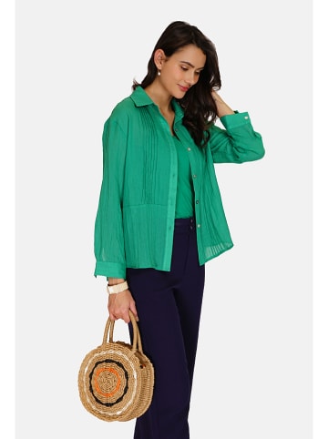 Le Jardin du Lin Linnen blouse groen