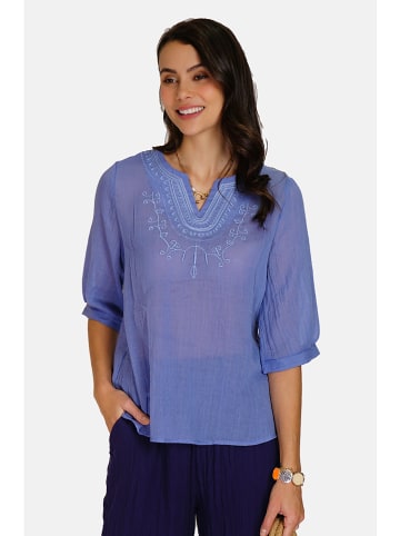 Le Jardin du Lin Leinen-Bluse in Blau