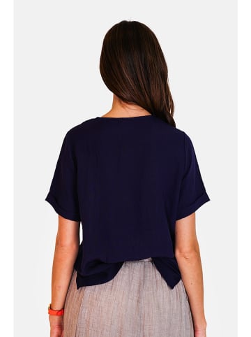 Le Jardin du Lin Shirt donkerblauw