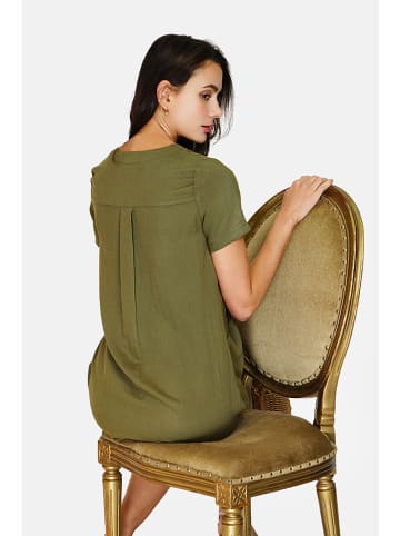 Le Jardin du Lin Kleid in Khaki
