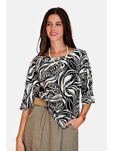 Le Jardin du Lin Bluse in Schwarz/ Creme