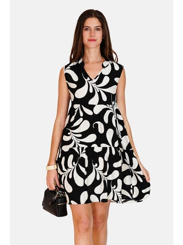 Le Jardin du Lin Kleid in Schwarz/ Creme