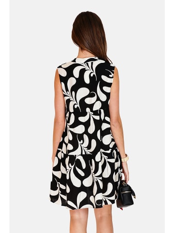 Le Jardin du Lin Kleid in Schwarz/ Creme