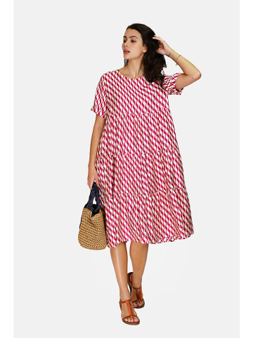 Le Jardin du Lin Kleid in Fuchsia/ Weiß