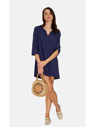 Le Jardin du Lin Kleid in Dunkelblau