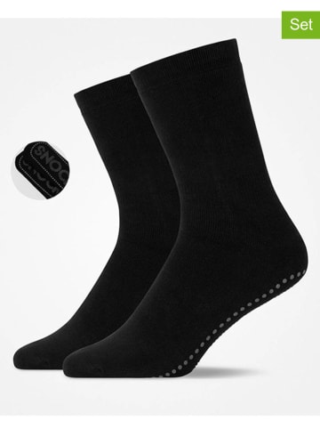 SNOCKS 2-delige set: sokken zwart