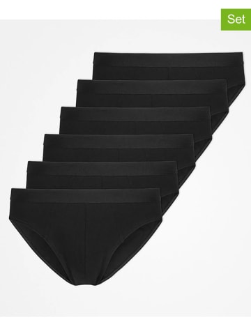 SNOCKS 6-delige set: slips zwart