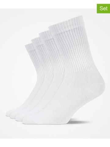 SNOCKS 4er-Set: Socken in Weiß