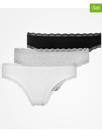 SNOCKS 3er-Set: Strings in Weiß/ Schwarz/ Grau