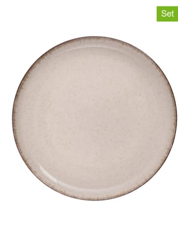 Hermia 6er-Set: Dessertteller in Creme - Ø 19 cm