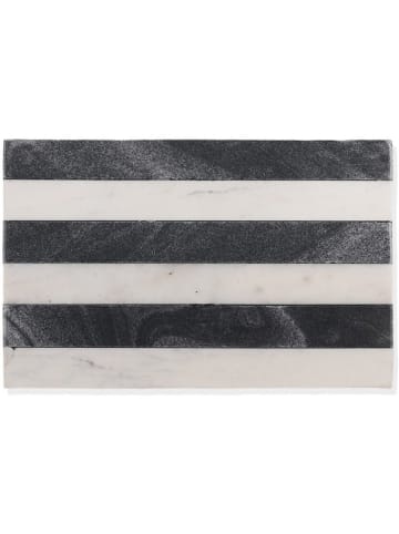 Hermia Serveerplank zwart/wit - (L)12 x (B)8 cm