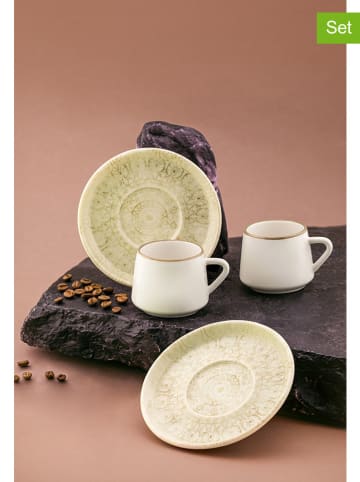 Hermia 6er-Set: Kaffeetassen in Weiß/ Creme - 90 ml