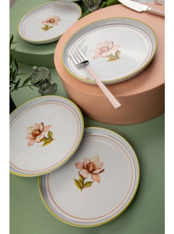 Hermia 6er-Set: Dessertteller in Weiß/ Rosa - Ø 19 cm