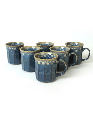 Hermia 6-delige set: koffiekoppen blauw - 270 ml