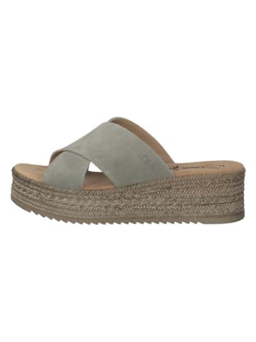 s.Oliver Leren slippers kaki